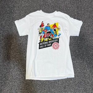 White Graphic T-Shirt with Colorful Print